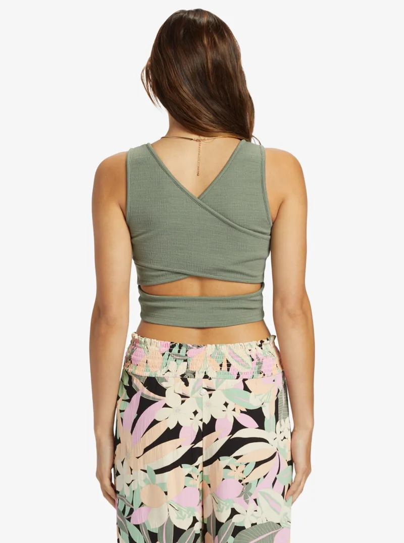 Roxy Good Keepsake Halter Agave Green - Womens Vest-2