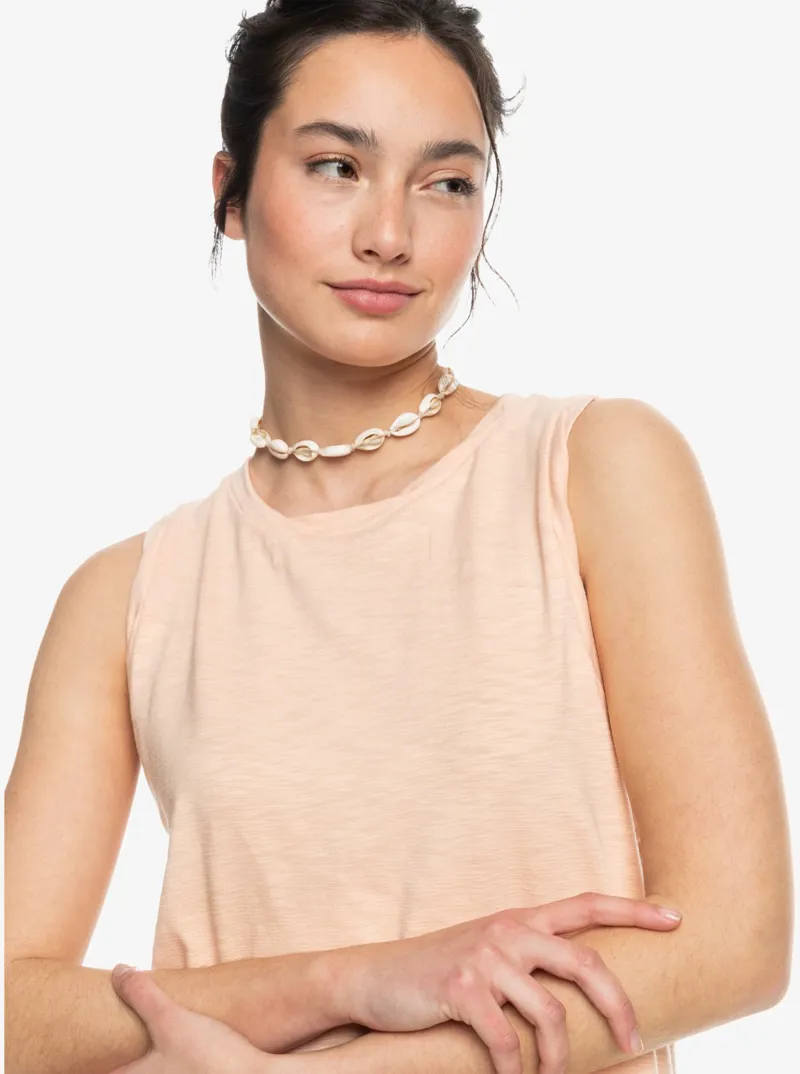 Roxy On The Shoreline Tank Peach Parfait - Womens Pink Vest Top-3