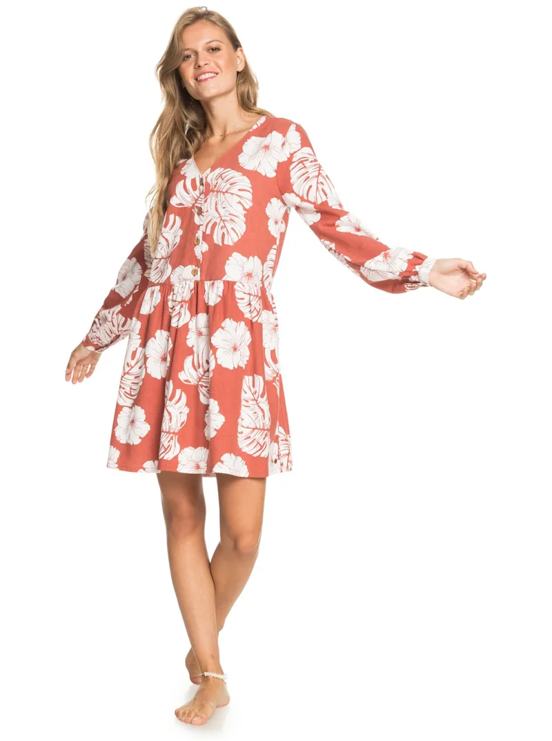 Roxy Wake Up Darling Dress - Brown-3