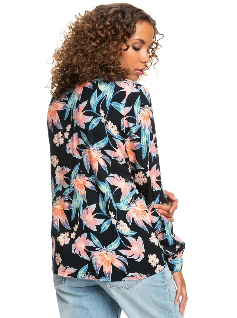  Roxy Soft Feminity Blouse - Anthracite Paradise-1