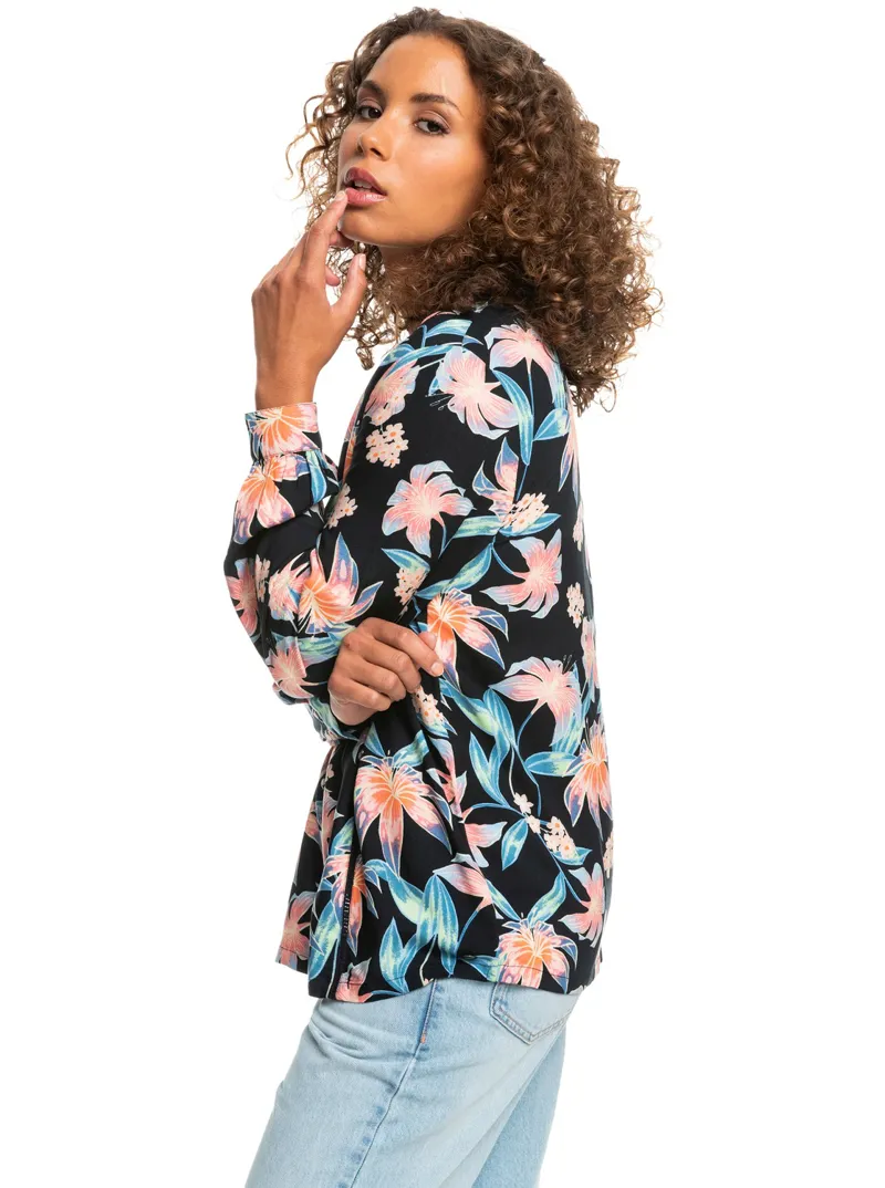  Roxy Soft Feminity Blouse - Anthracite Paradise-2