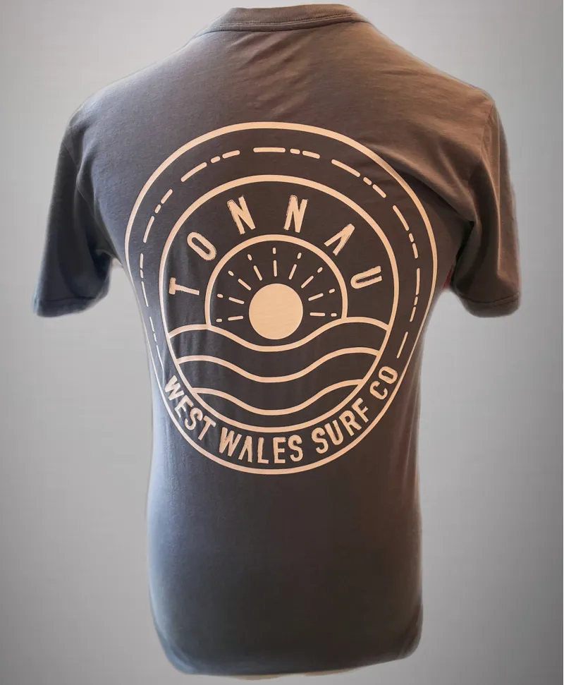 Tonnau Organic Sunset Tee - Faded Denim-1