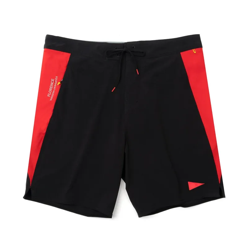 Florence Marine X F1 Burgee Cordura Boardshort - Black/Racing Red
