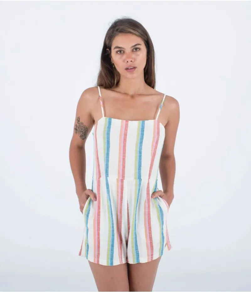 Hurley Venice Stripe Romper Venice Stripe - Womens White Stripe Playsuit