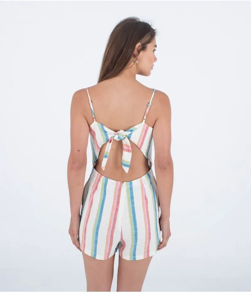 Hurley Venice Stripe Romper Venice Stripe - Womens White Stripe Playsuit-2