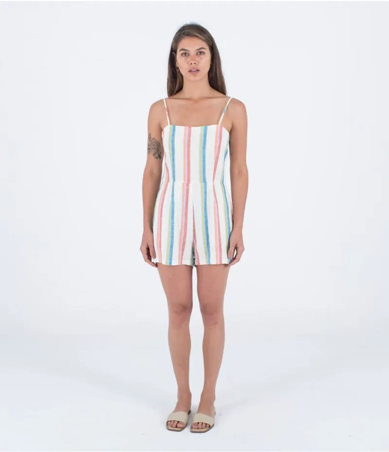 Hurley Venice Stripe Romper Venice Stripe - Womens White Stripe Playsuit-4