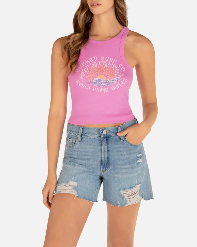 Hurley Born From Water Tank Pink - Womens Vest Top