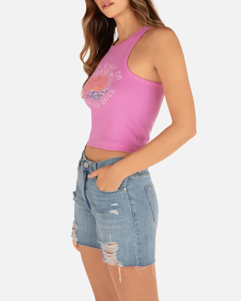 Hurley Born From Water Tank Pink - Womens Vest Top-1