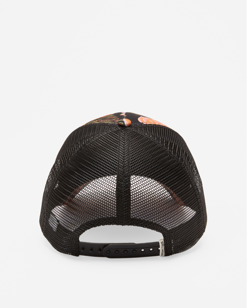 Billabong Heritage Mashup Trucker Black Pebble - Womens Black Hat-2