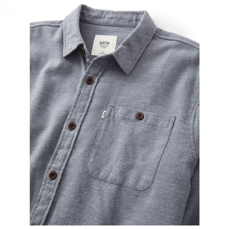 Katin Twiller Flannel Long Sleeve Shirt - Steel Blue-1