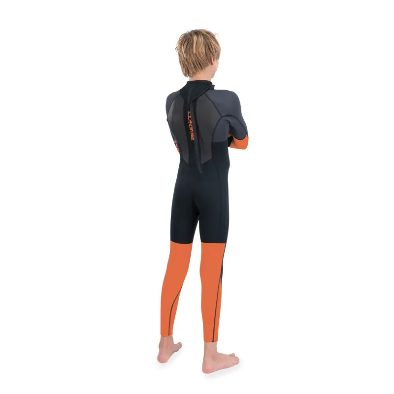 Dakine Kids Quantum Back Zip Full Suit 3/2 F/L Black / Orange-1
