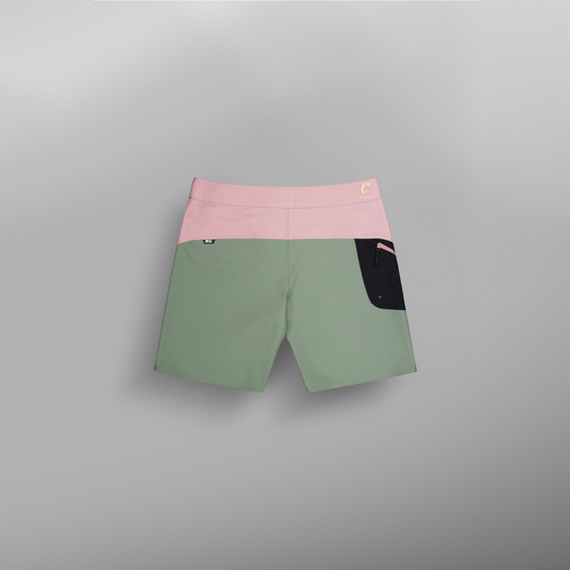 Picture Organic Clothing Journy 19 Boardshorts Green Spray - Mens Green Swim Shorts-6
