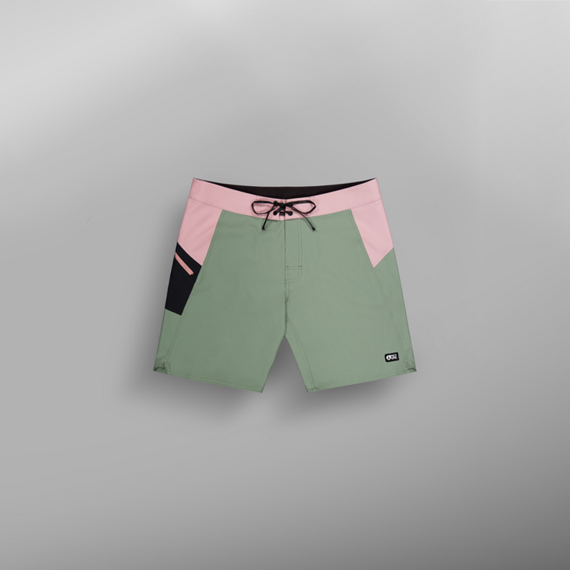 Picture Organic Clothing Journy 19 Boardshorts Green Spray - Mens Green Swim Shorts-5