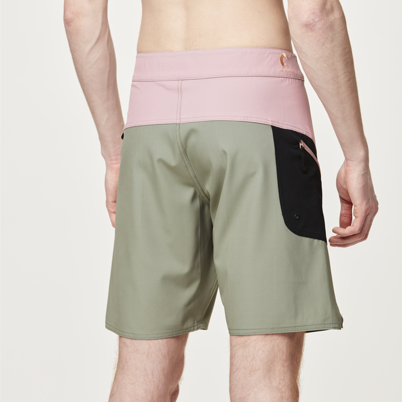 Picture Organic Clothing Journy 19 Boardshorts Green Spray - Mens Green Swim Shorts-4