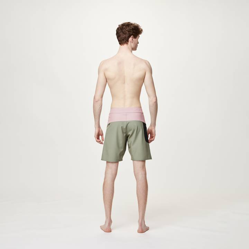 Picture Organic Clothing Journy 19 Boardshorts Green Spray - Mens Green Swim Shorts-1