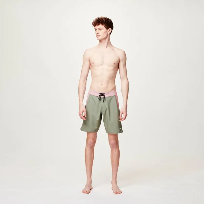 Picture Organic Clothing Journy 19 Boardshorts Green Spray - Mens Green Swim Shorts