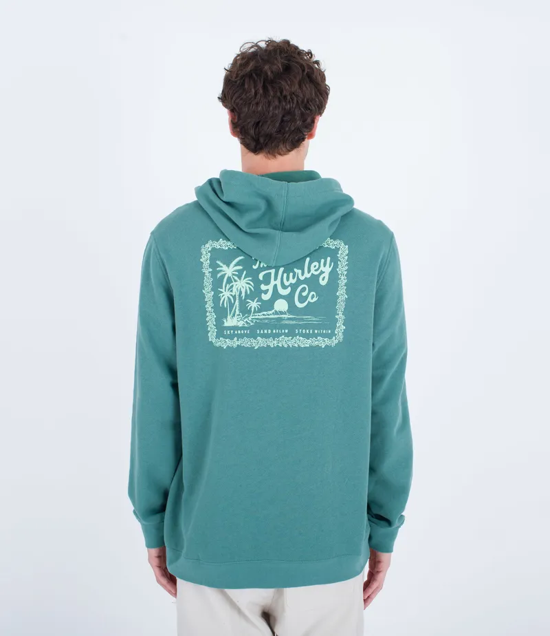 Hurley Ukelele Fleece Pullover Deep Mojito - Mens Green Hoody-2