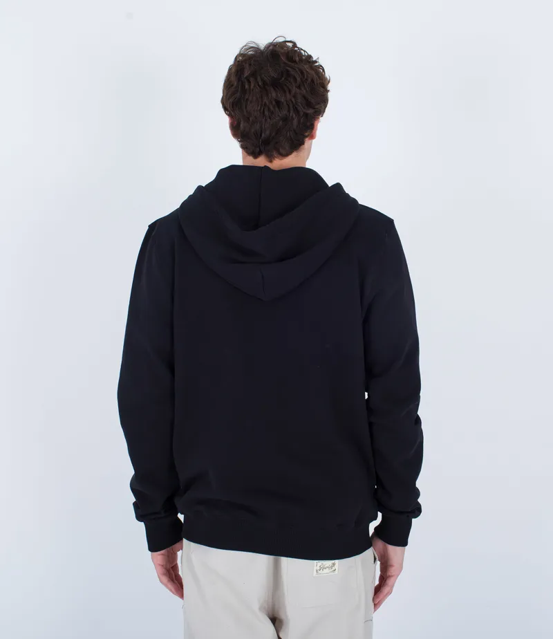 Hurley Slash Zip Hood Black - Mens Sweatshirt-2