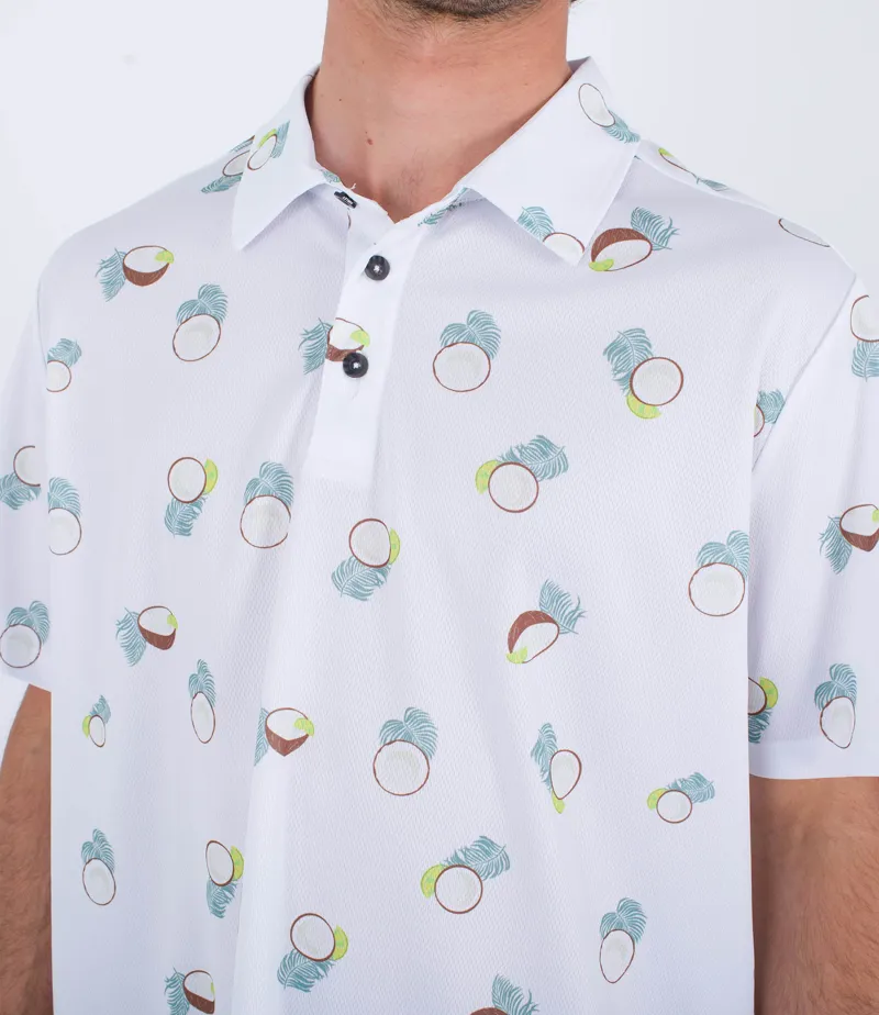 Hurley H2O-Dri Ace Fiesta Mesh Polo White - Mens Collared T-Shirt-3