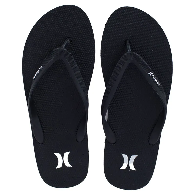 Hurley Icon Solid Sandals Black - Mens Flip Flops