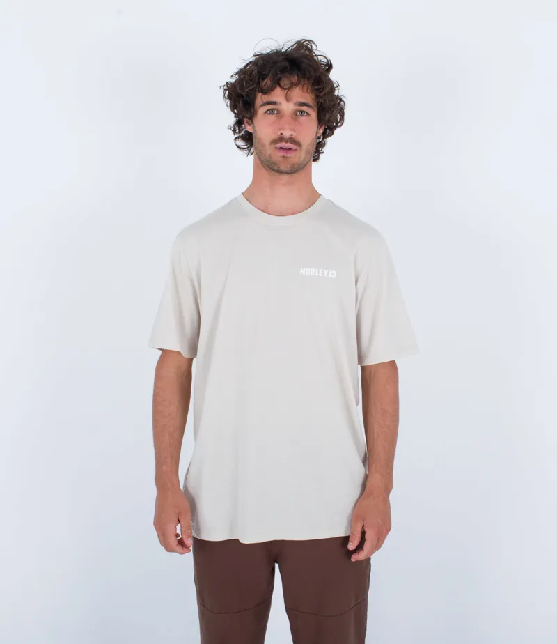 Hurley Everyday Four Corners Short Sleeve Bone - Mens White T-Shirt