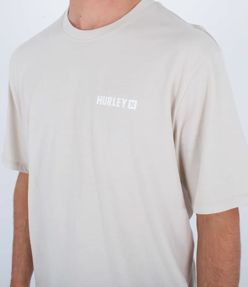 Hurley Everyday Four Corners Short Sleeve Bone - Mens White T-Shirt-3