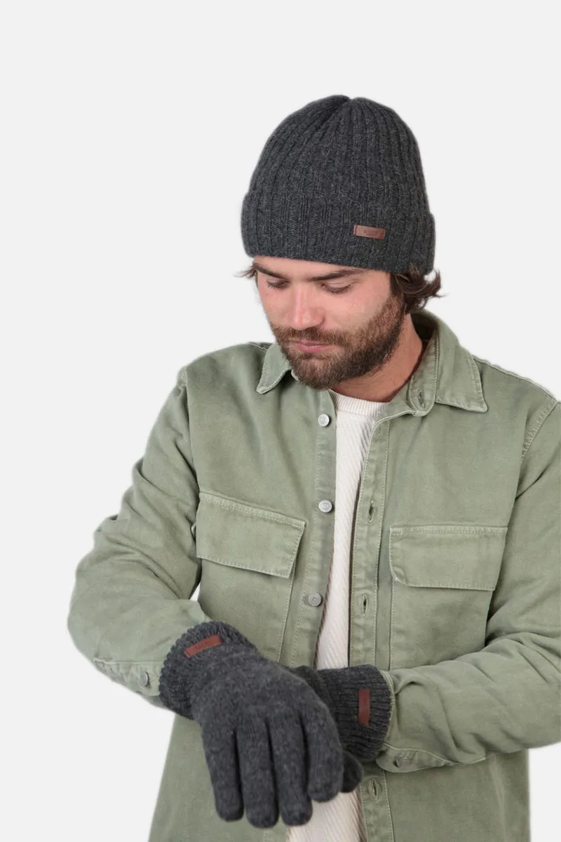 Barts Haakon Gloves in Charcoal-1