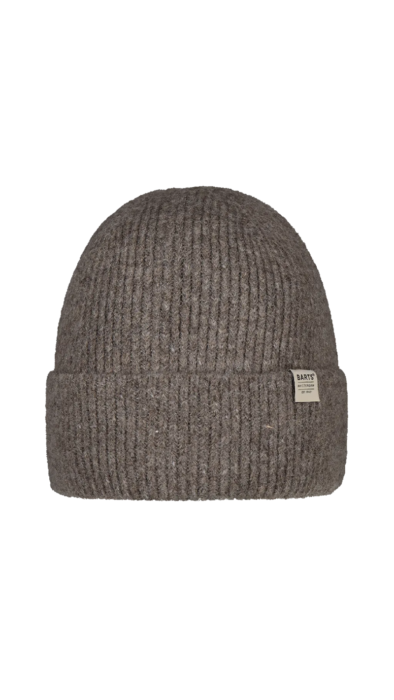 Barts Willian Beanie Brown - Mens Ribbed Knitted Hat