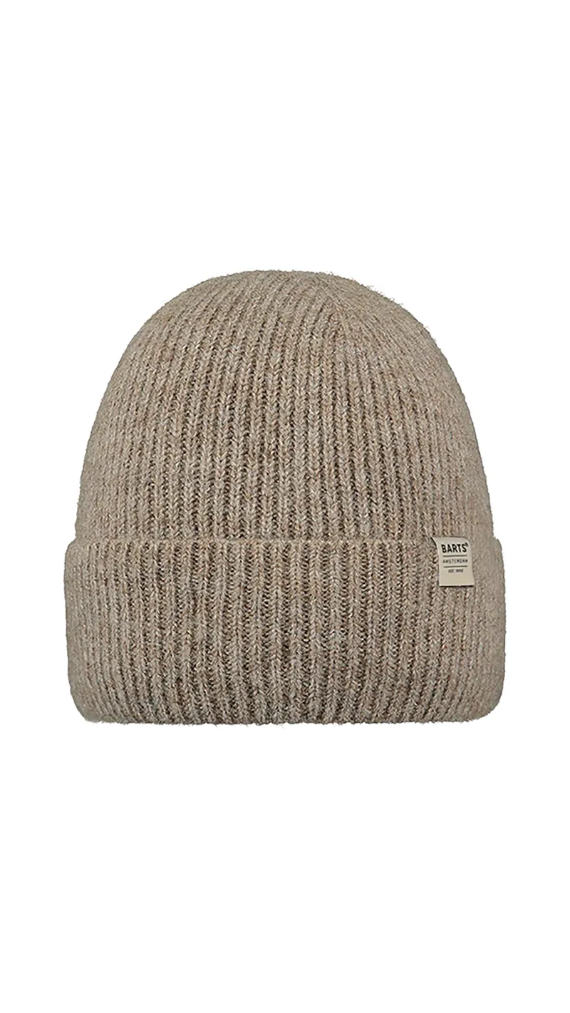 Barts Willian Beanie Light Brown - Mens Ribbed Knitted Hat