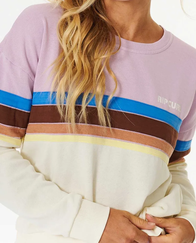 Rip Curl Surf Revival Crew Lilac - Womens Purple Sweatshirt-5