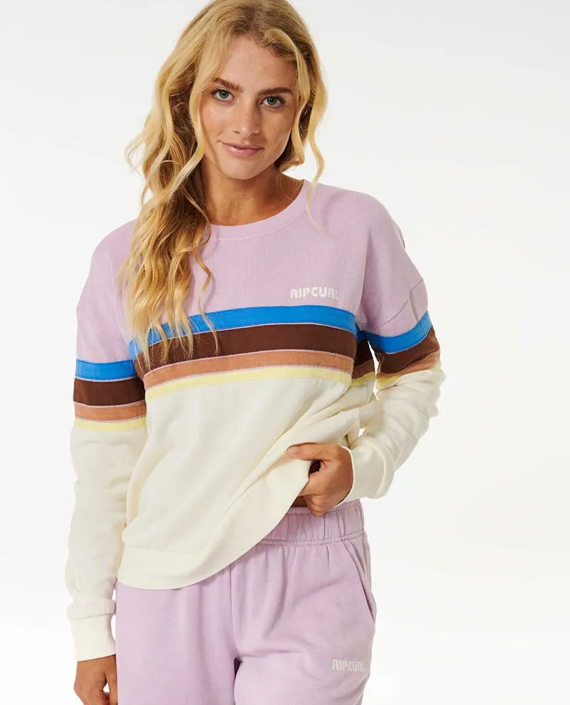 Rip Curl Surf Revival Crew Lilac - Womens Purple Sweatshirt-1