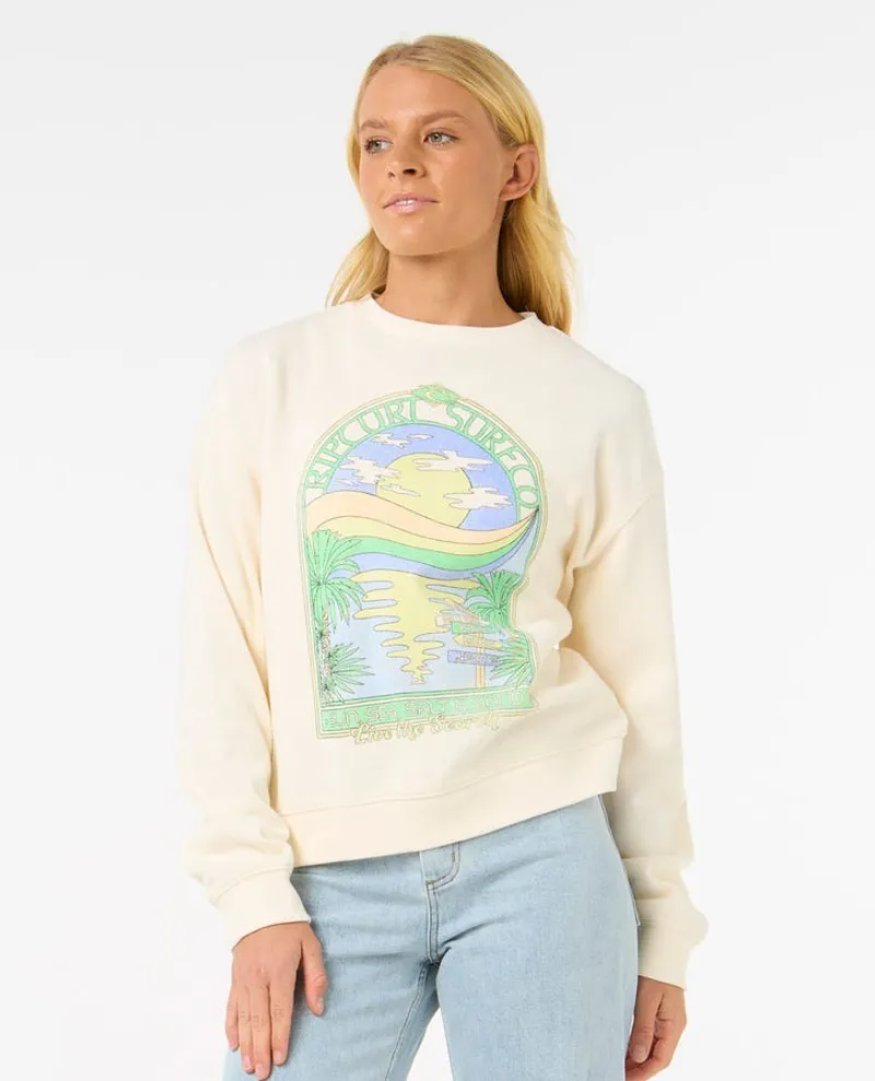 Rip Curl Sun Sea Relaxed Crew - Bone-1