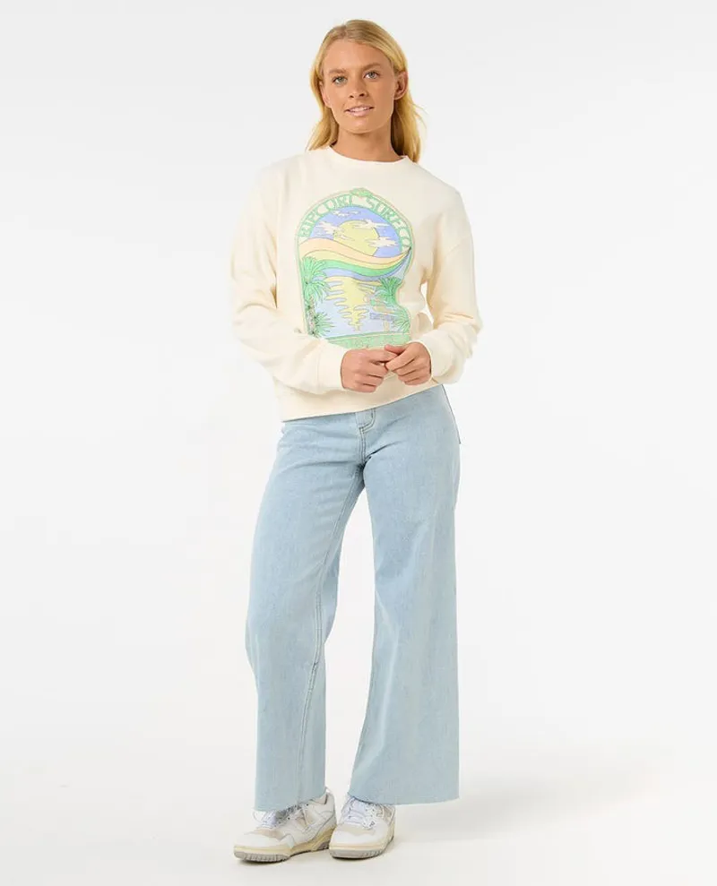 Rip Curl Sun Sea Relaxed Crew - Bone-3