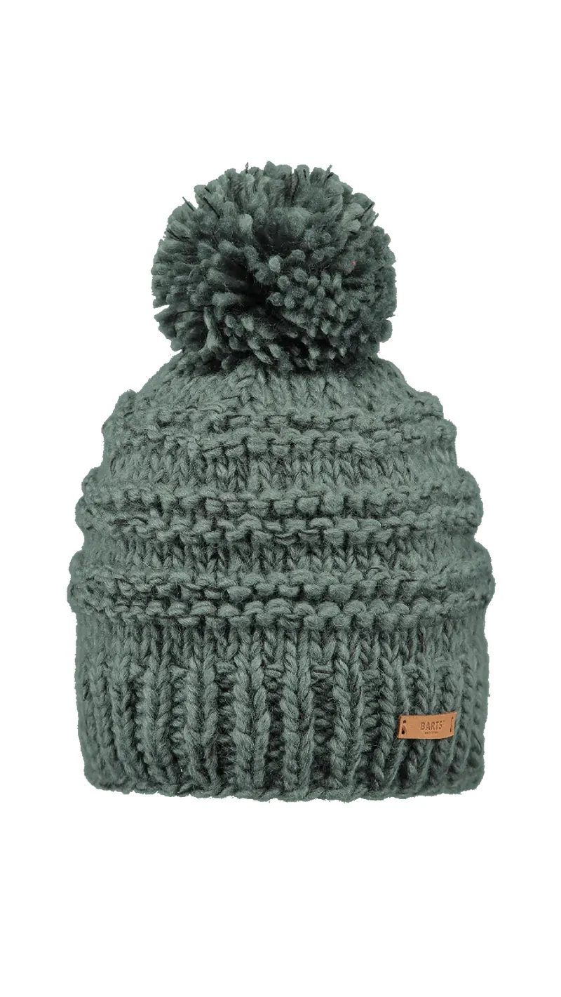 Barts Jasmin Beanie Dark Celadon - Womens Green Knitted Hat