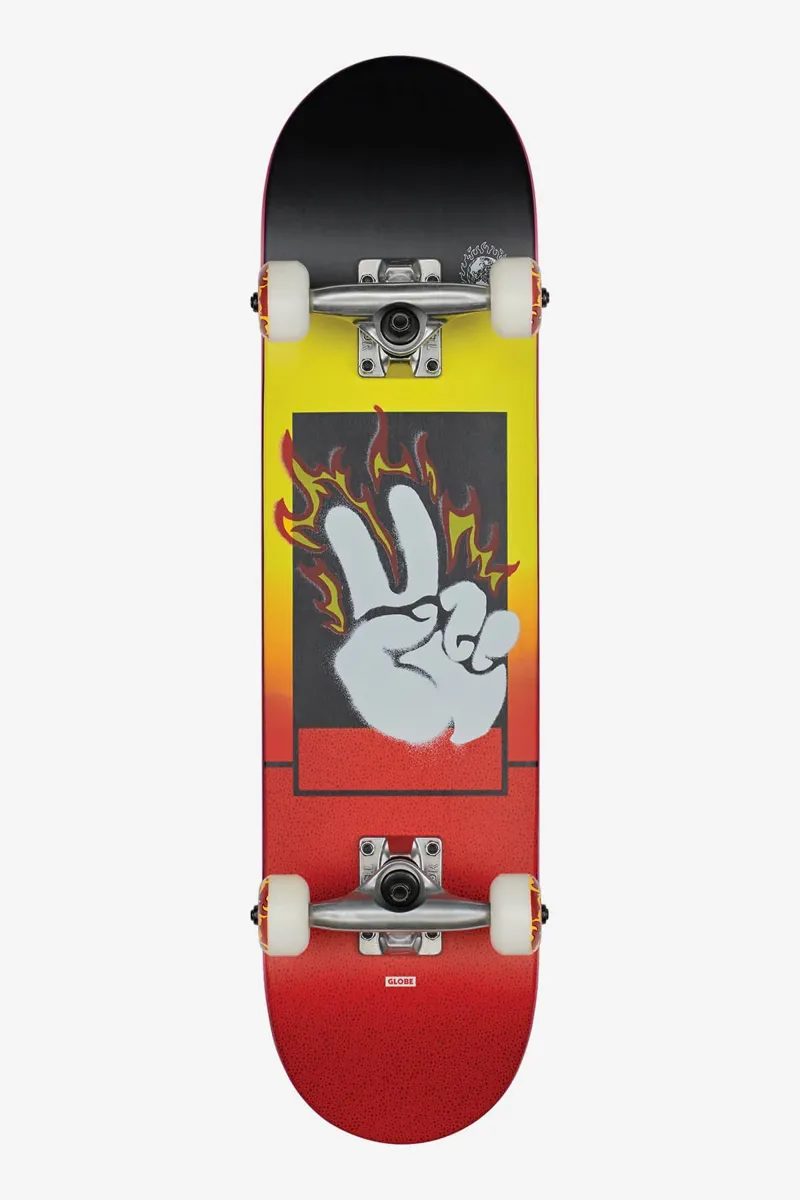 Globe Kids Alight Mini Black Maple/Red 7inch Complete Skateboard