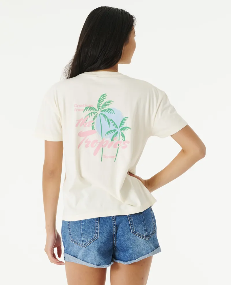 Rip Curl The Tropics Relaxed T-Shirt Bone-2