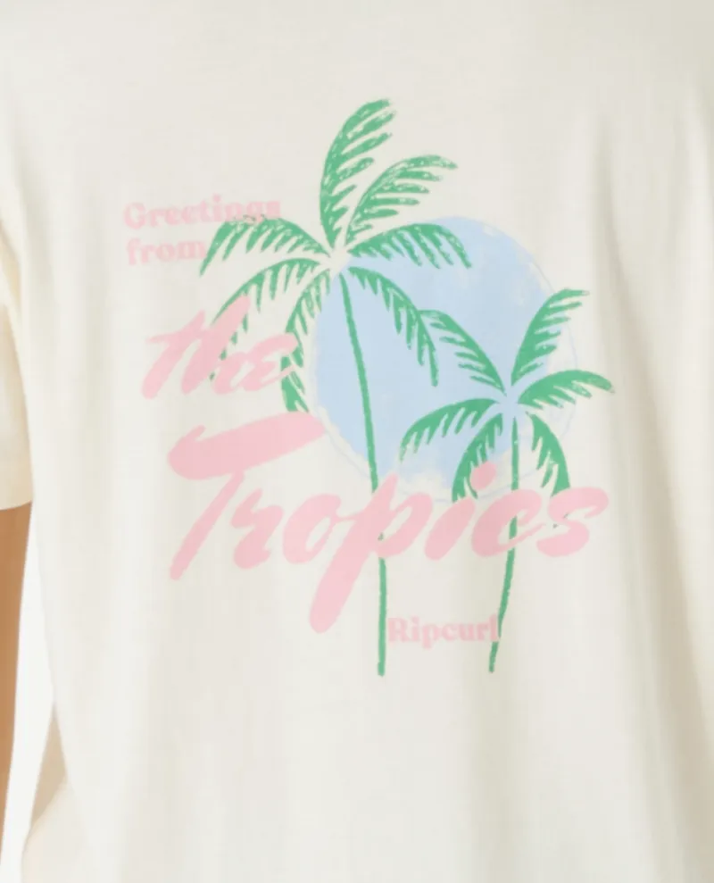 Rip Curl The Tropics Relaxed T-Shirt Bone-4