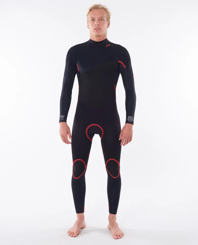 Rip Curl Omega 3/2 Back Zip GBS Wetsuit Black-3