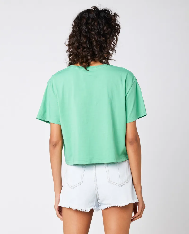Rip Curl Search Icon Crop T-Shirt Green-2