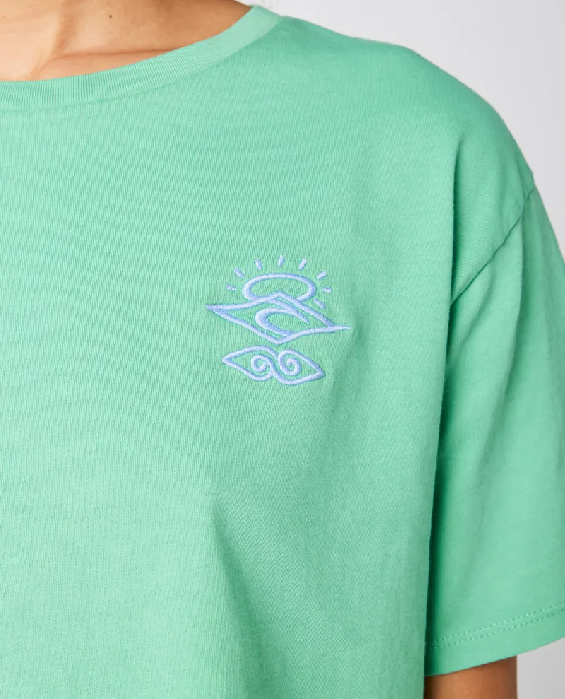 Rip Curl Search Icon Crop T-Shirt Green-4