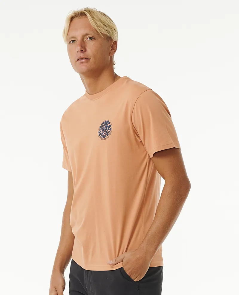 Rip Curl Wetsuit Icon Tee Clay - Mens Orange T-Shirt-1