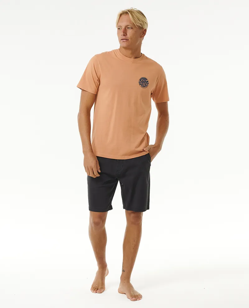 Rip Curl Wetsuit Icon Tee Clay - Mens Orange T-Shirt-3