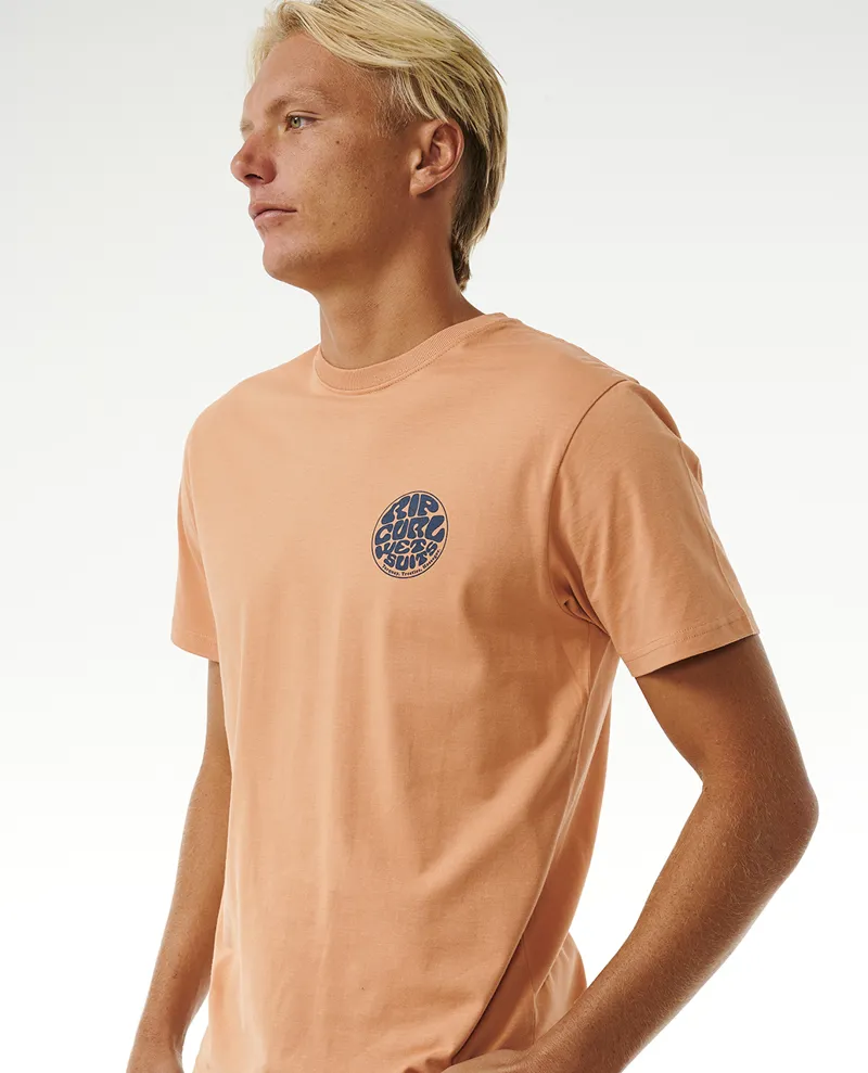 Rip Curl Wetsuit Icon Tee Clay - Mens Orange T-Shirt-5
