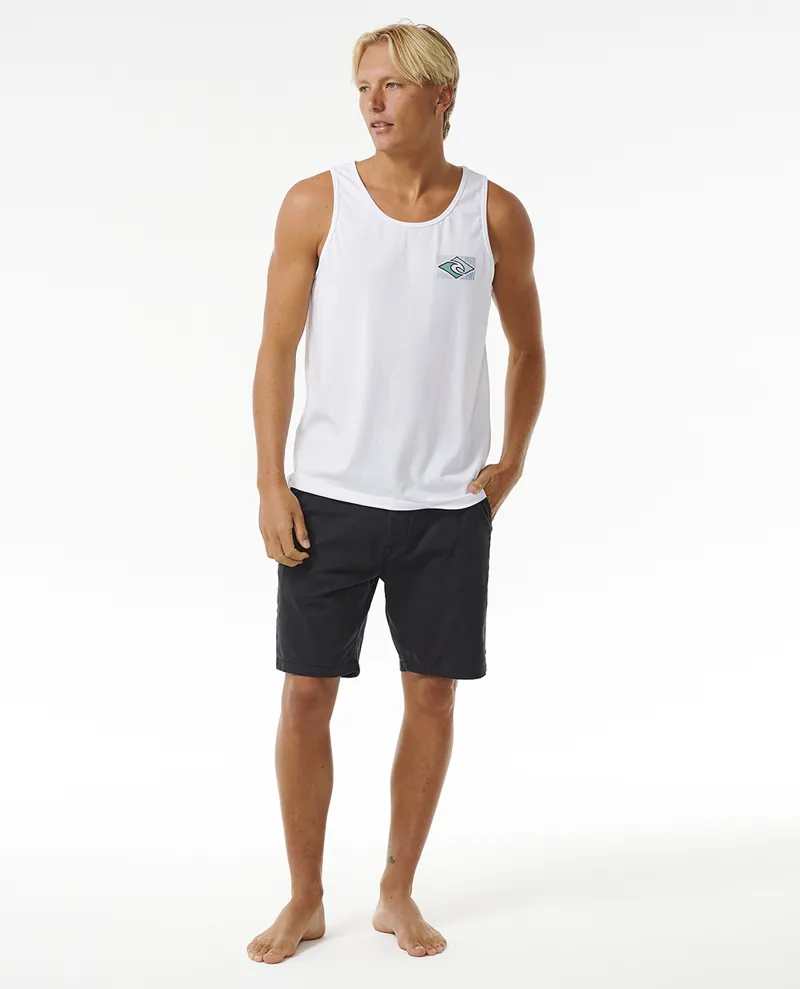 Rip Curl Traditions Tank Optical White - Mens Vest Top-3
