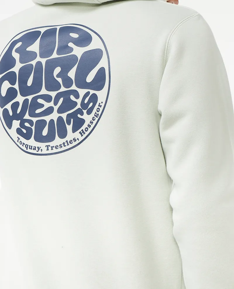 Rip Curl Wetsuit Icon Hood Mint - Mens Green Hoody Sweatshirt-4