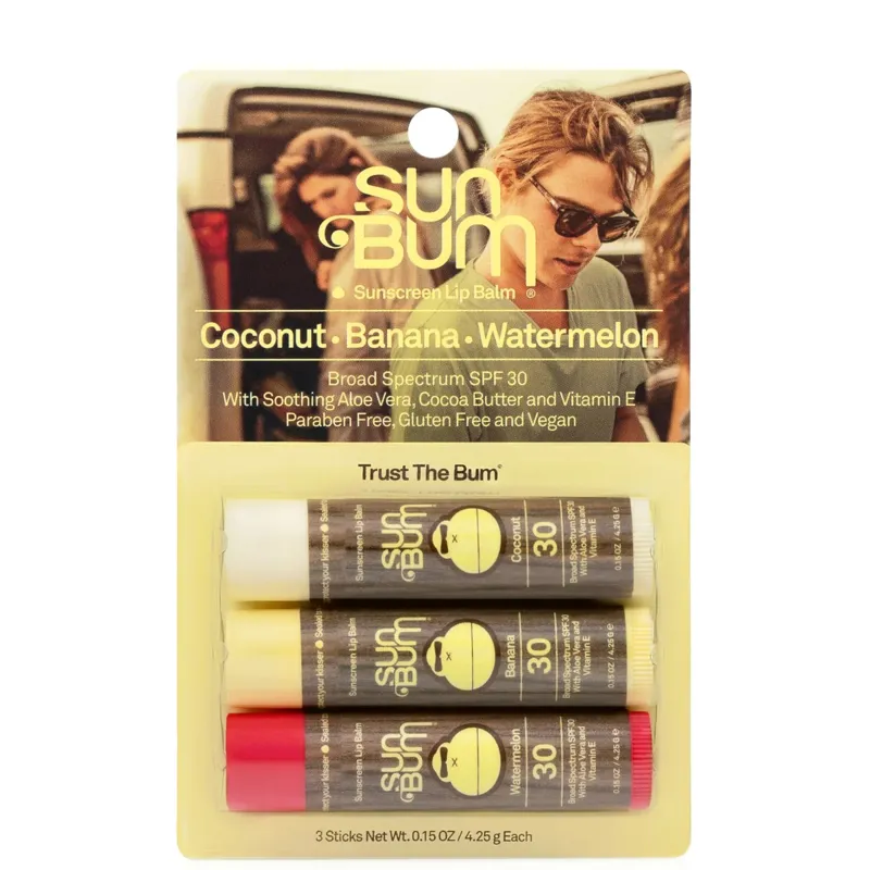 Sun Bum 3 Pack Lip Balm Set