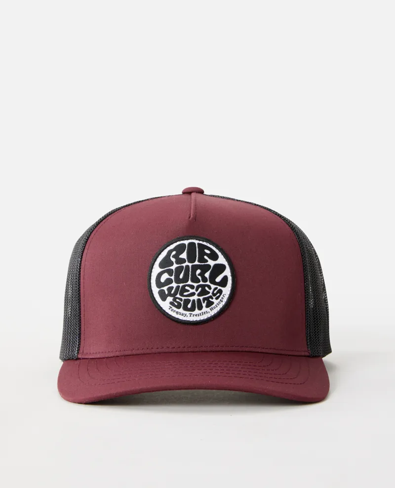 Rip Curl Wetsuit Icon Trucker Maroon - Unisex Red Cap-1