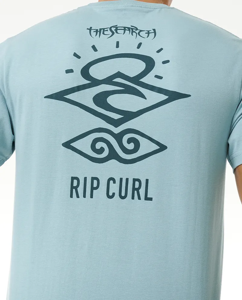 Rip Curl Search Icon Tee Dusty Blue - Mens T-Shirt-3