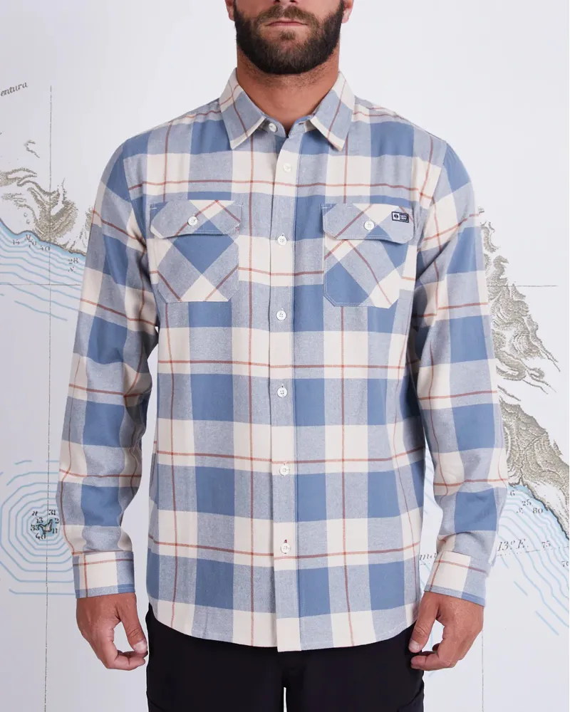 Salty Crew First Light Flannel Shirt Natural