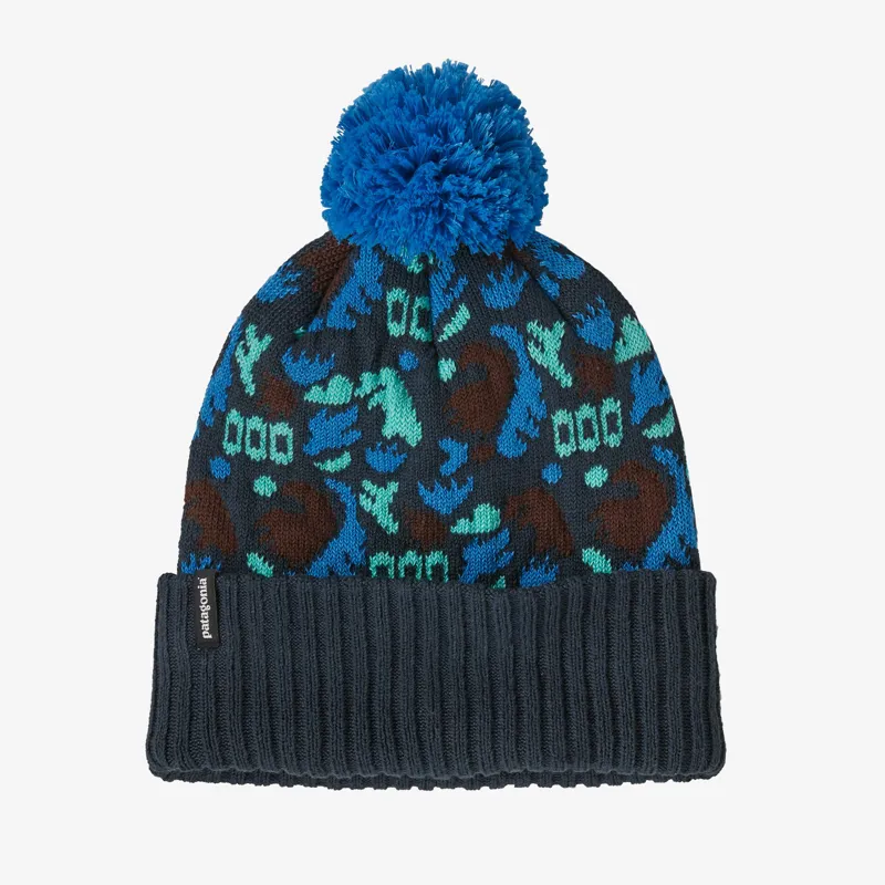 Patagonia Powder Town Beanie Across Oceans Smolder blue